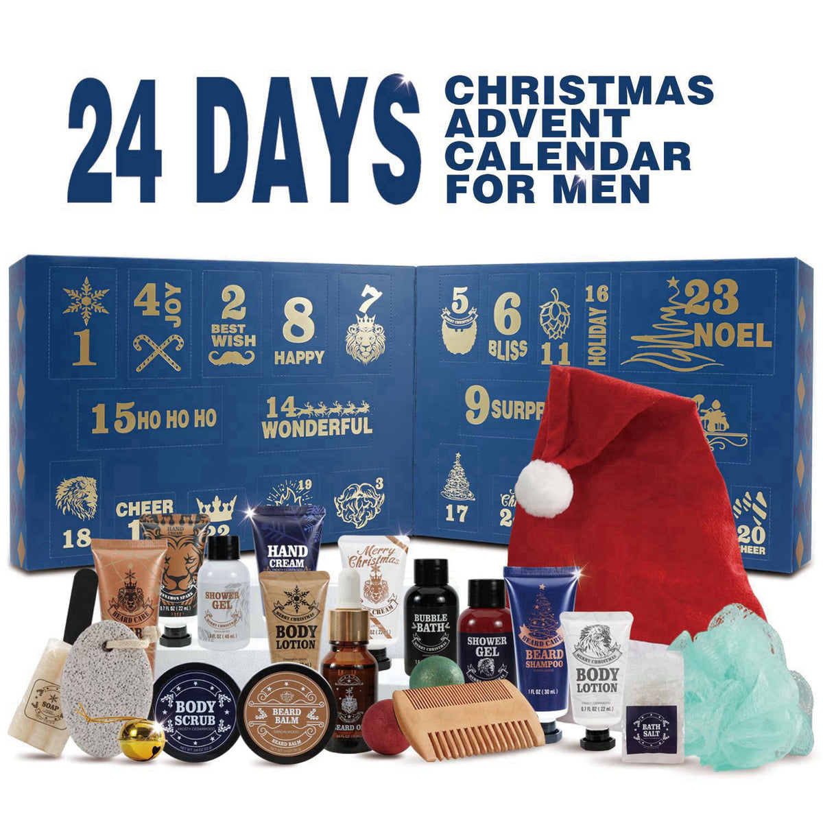 BODY & EARTH Advent Calendar 2026 for Adults - 24 Days of Christmas Countdown Calendar Gifts for Mens Advent Calendar, S