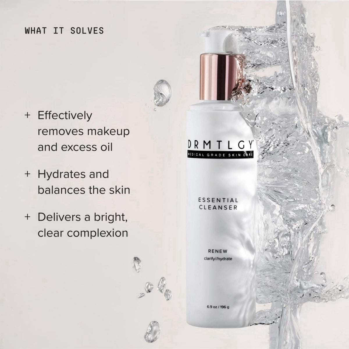 DRMTLGY Essential Facial Cleanser | Gentle Hydrating Face Wash – close-up detail