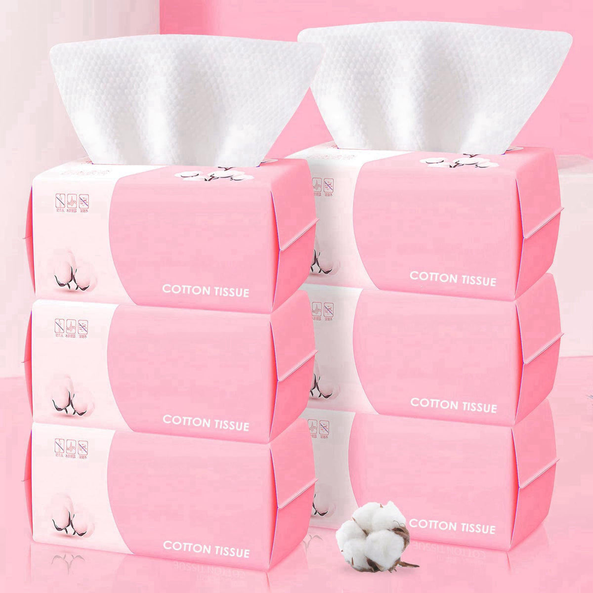 Hsxfl Disposable Face Towel 100 Count for Washing Soft Cotton Dry Wipes Facial Cloths Towelettes for Washing and Drying,