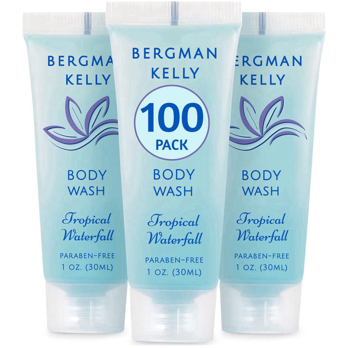BERGMAN KELLY - Travel Size Body Wash - 1 fl oz, 100 PK, Tropical Waterfall – product photo (Body Washes)