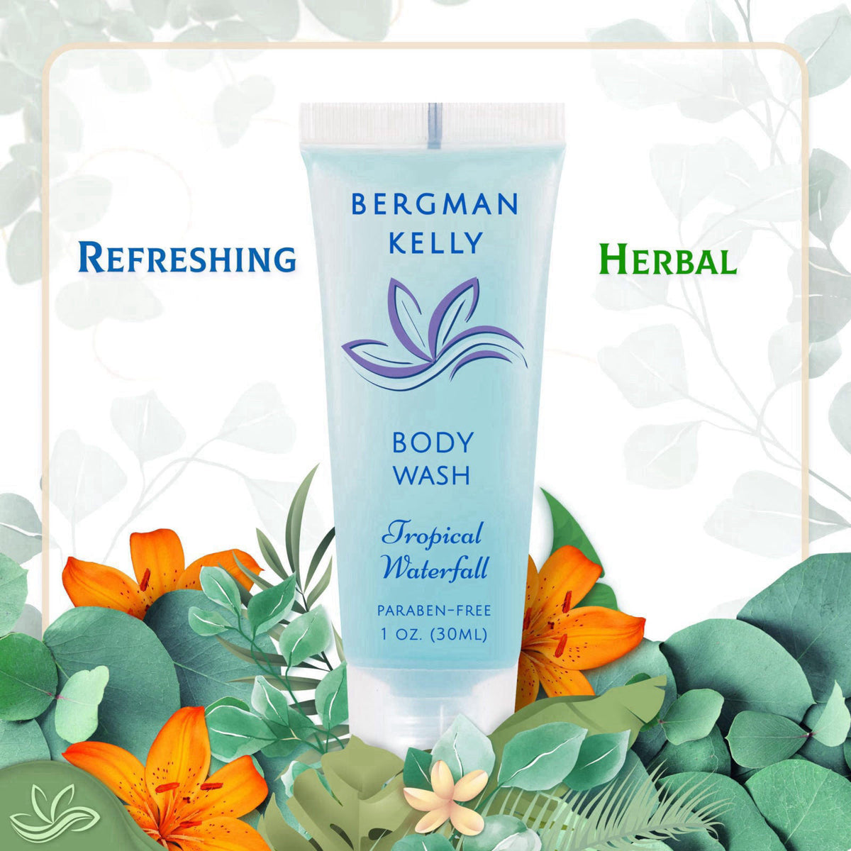 BERGMAN KELLY - Travel Size Body Wash - 1 fl oz, 100 PK, Tropical Waterfall – full view