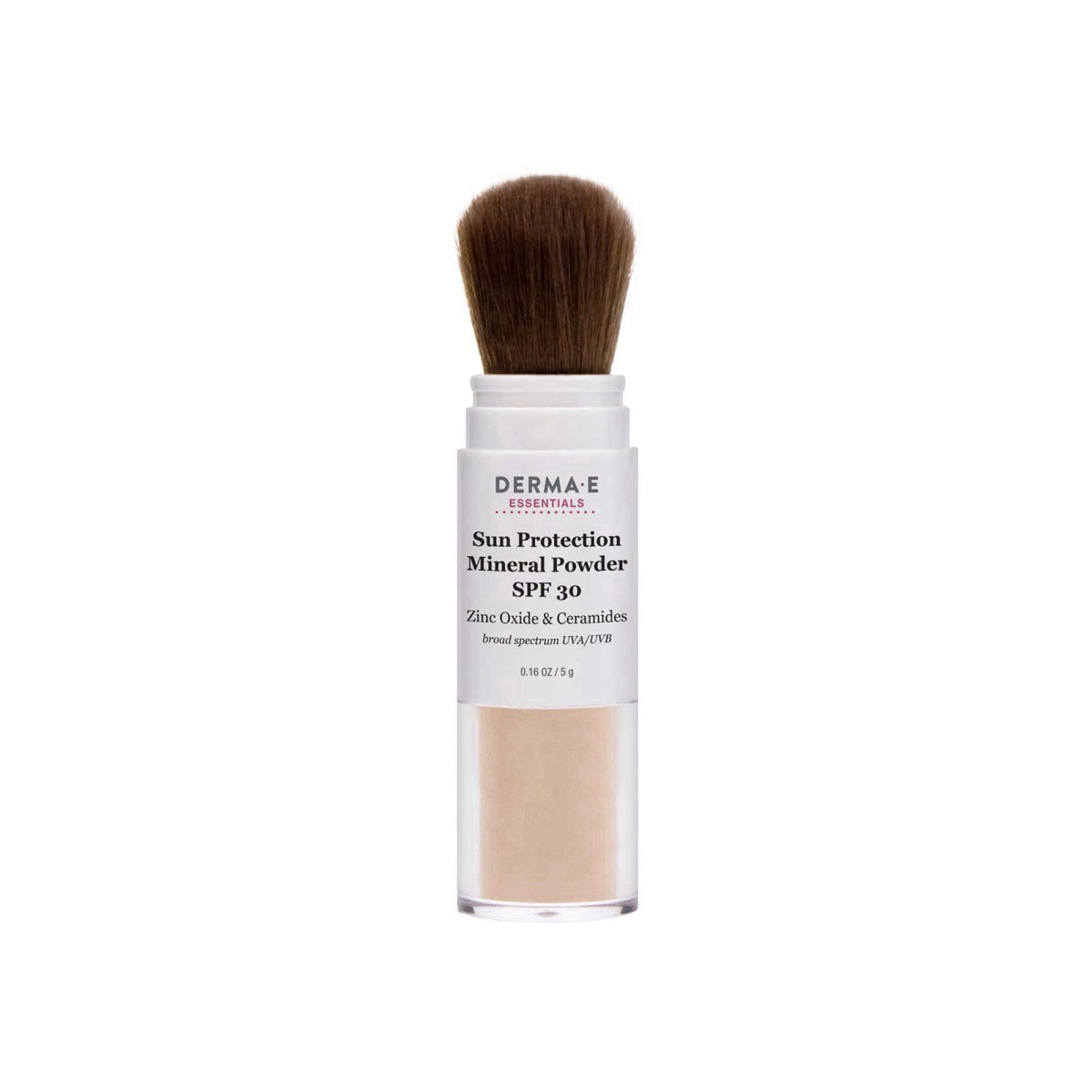 DERMA E Sun Projection Brush-On Mineral Sunscreen Powder SPF 30, 0.16 Oz – product photo (Facial Sunscreens)