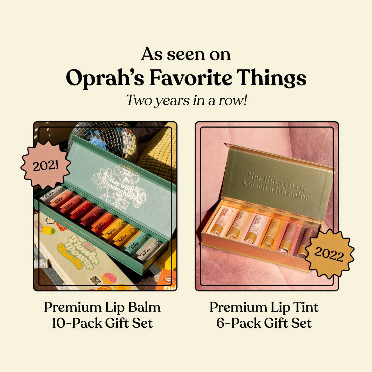 Jumbo Lip Balm Gift Set (3-Pack, Top Flavors) | Poppy & Pout All Natural Lip Balms & Moisturizers | Hydrates with Beeswa