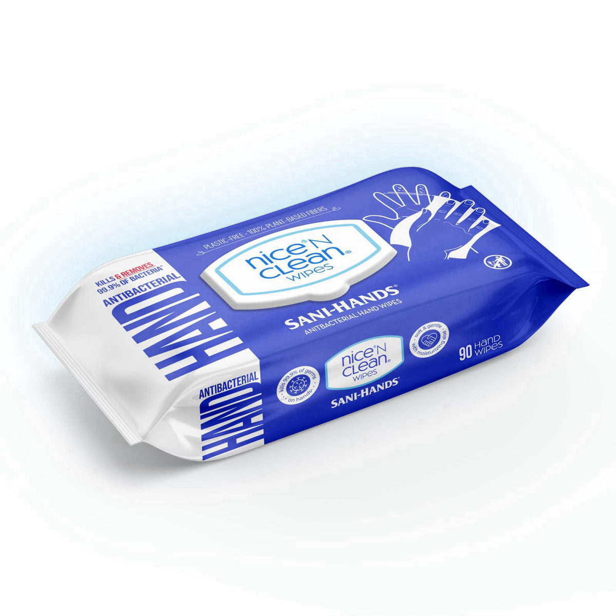 Nice 'N CLEAN Sensitive Skin Wet Hand Wipes 90ct (8-Pack) | Infused with Aloe | Hypoallergenic Wipes More Effective than