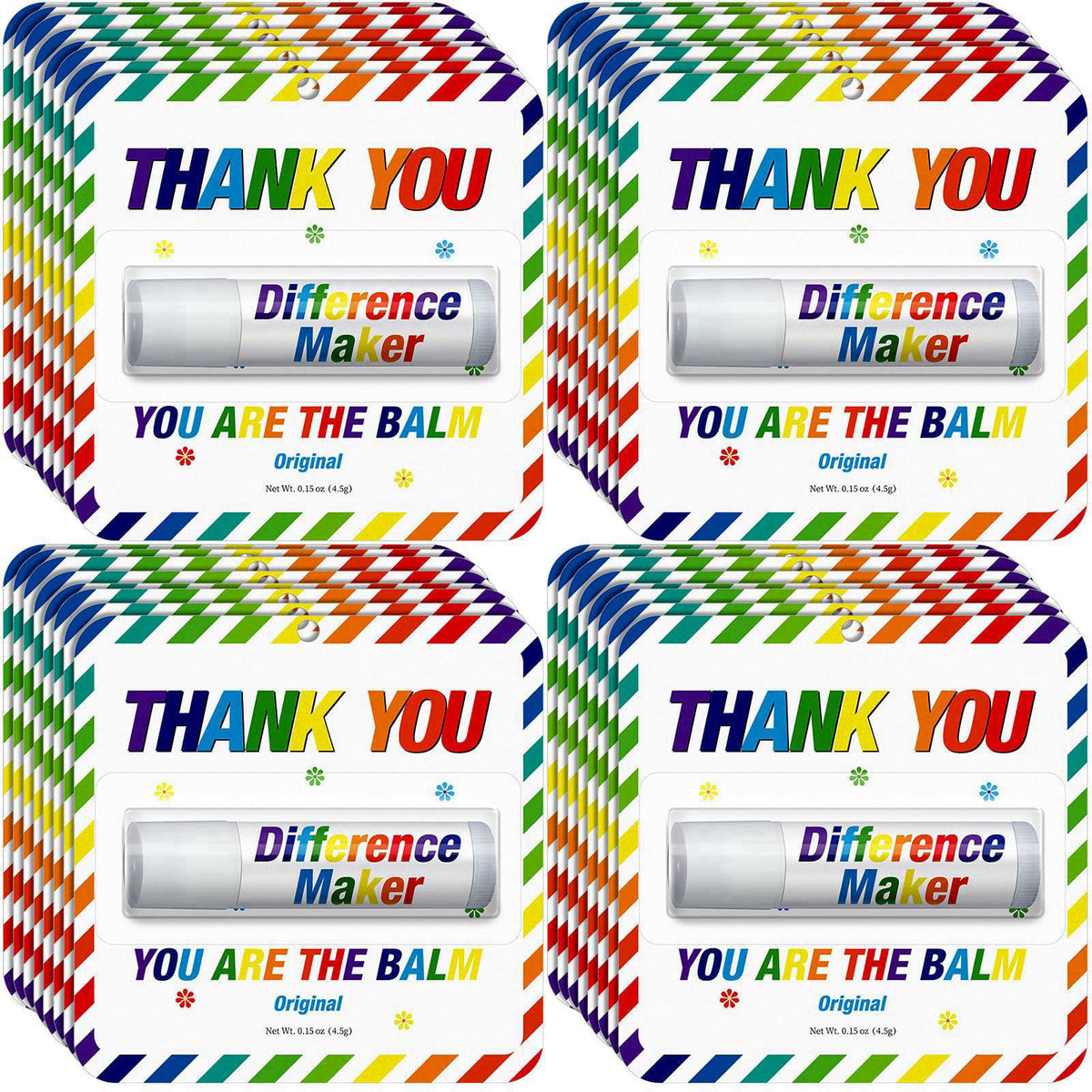 Sacubee 30 Pack Christmas Employee Teacher Appreciation Gifts Lip Balm Bulk Rainbow – product photo (Balms &amp; Moistur