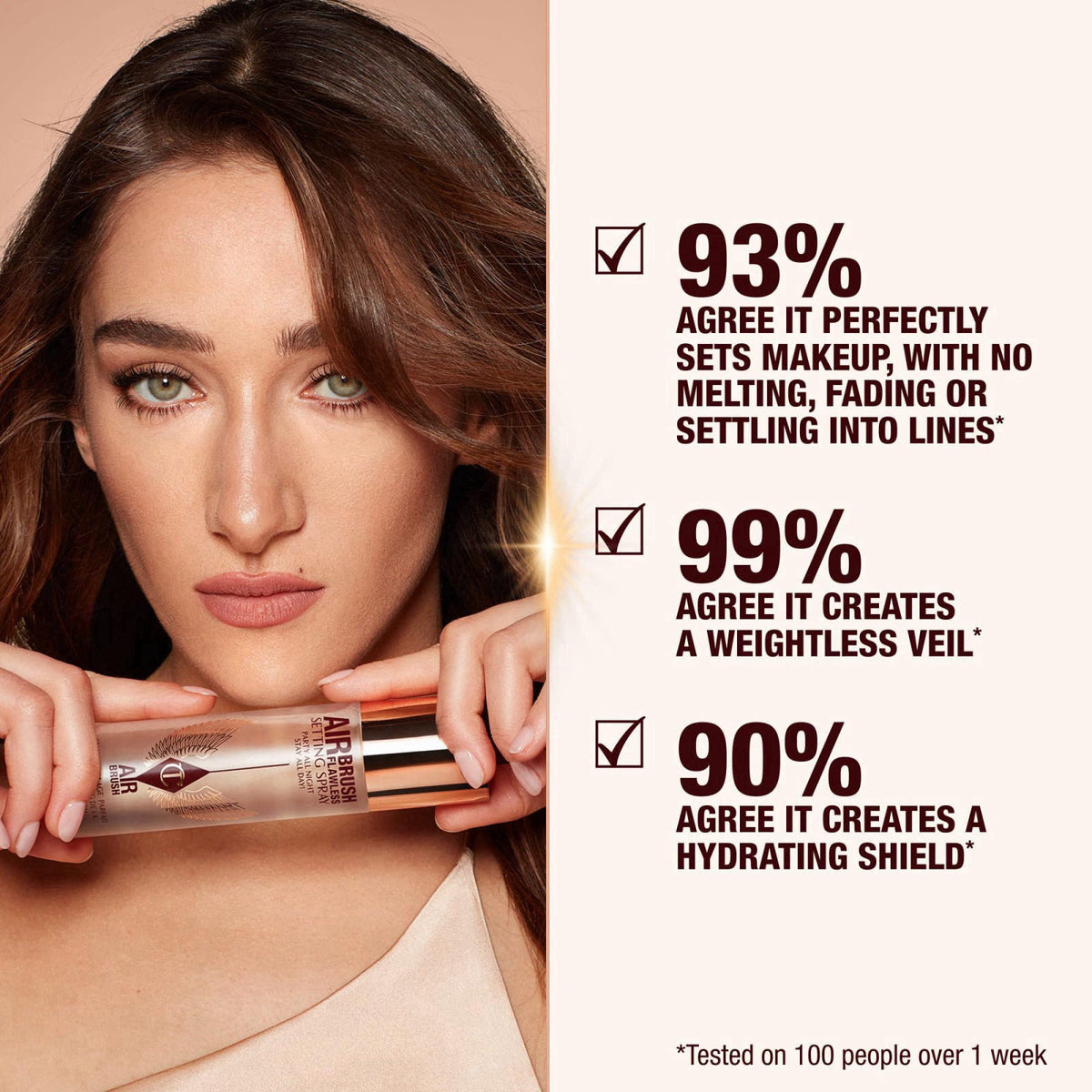Charlotte Tilbury Airbrush Flawless Setting Spray - Ultra-Fine Hydrating Mist to Prime & Set Makeup Up to 16Hr – Soothes