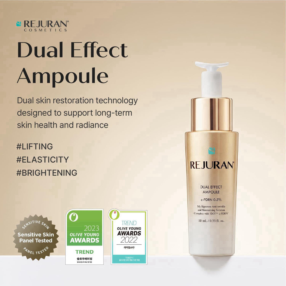 REJURAN Dual Effect Ampoule DOT DUAL cPDRN Face Serum 0.33 floz Travel Size – close-up detail