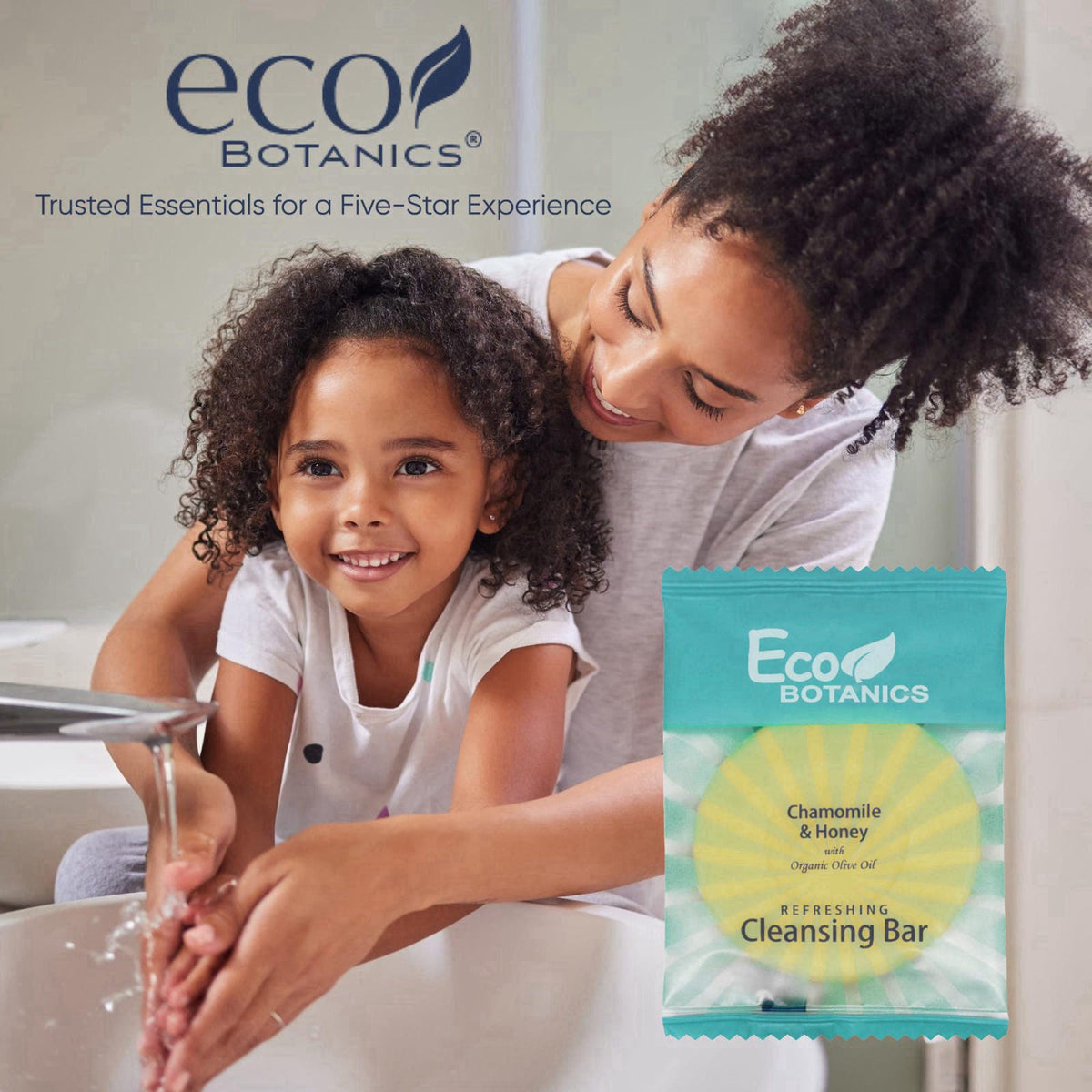 Eco Botanics 100-Count 0.5oz Cleansing Bar Soap, Travel Size Hotel Soap – alternate angle