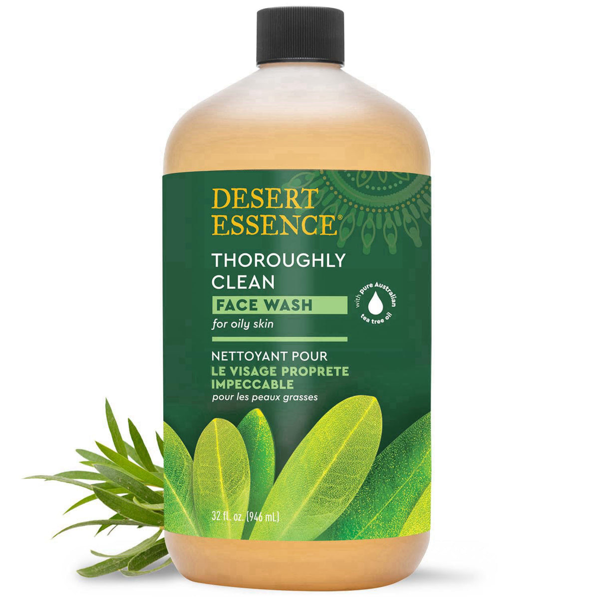 Desert Essence Thoroughly Clean Face Wash, Tea Tree, 32 fl oz – close-up detail