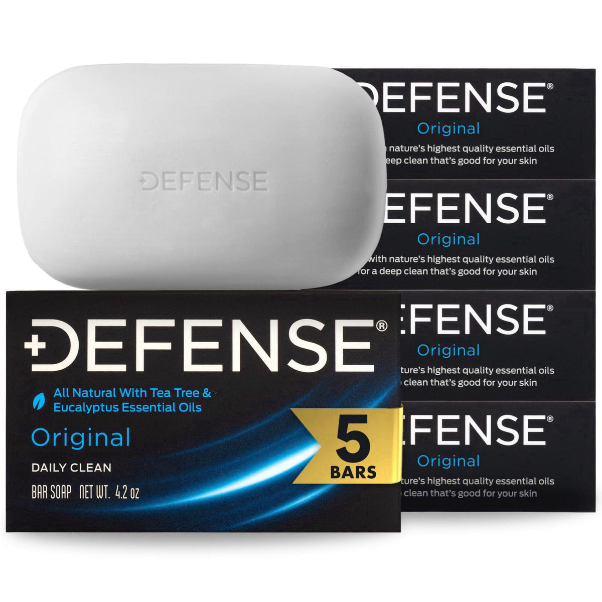 Defense Soap 5pk All Natural Tea Tree Bar Soap for Men – product photo (Soaps)