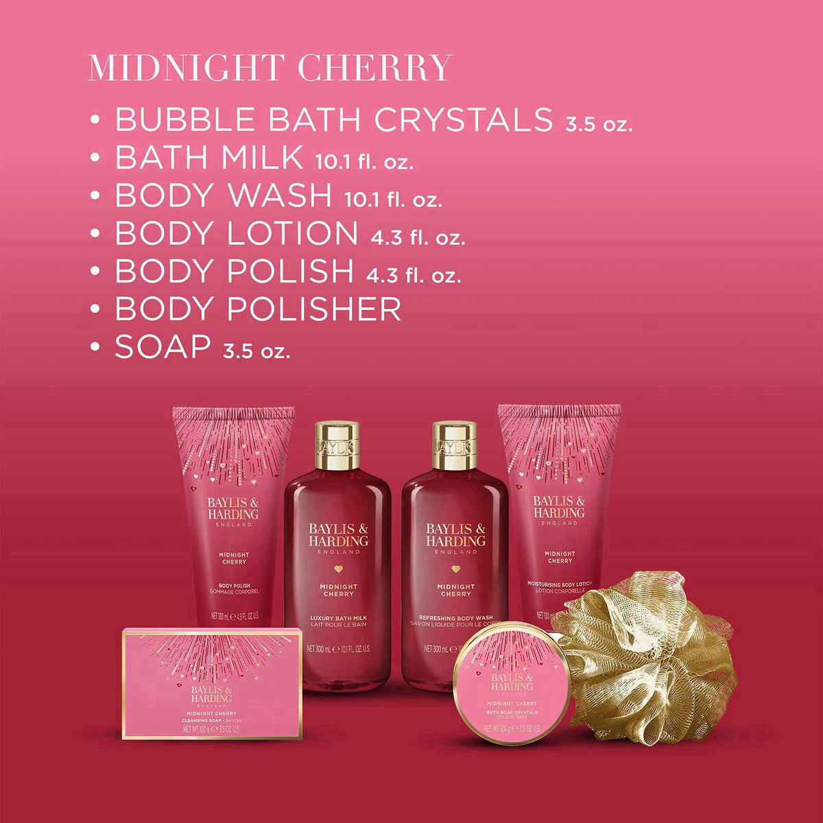 Baylis & Harding Limited Edition Luxury Pamper Box, Gift Set for Women – packaging and label