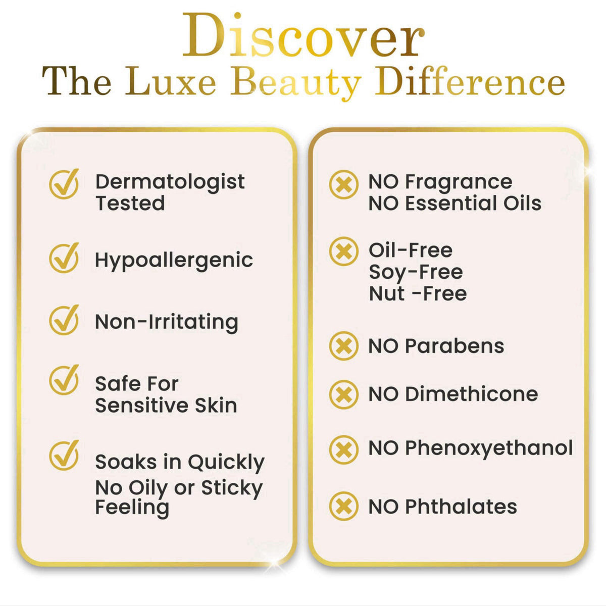 LUXELOTION – Serums on display