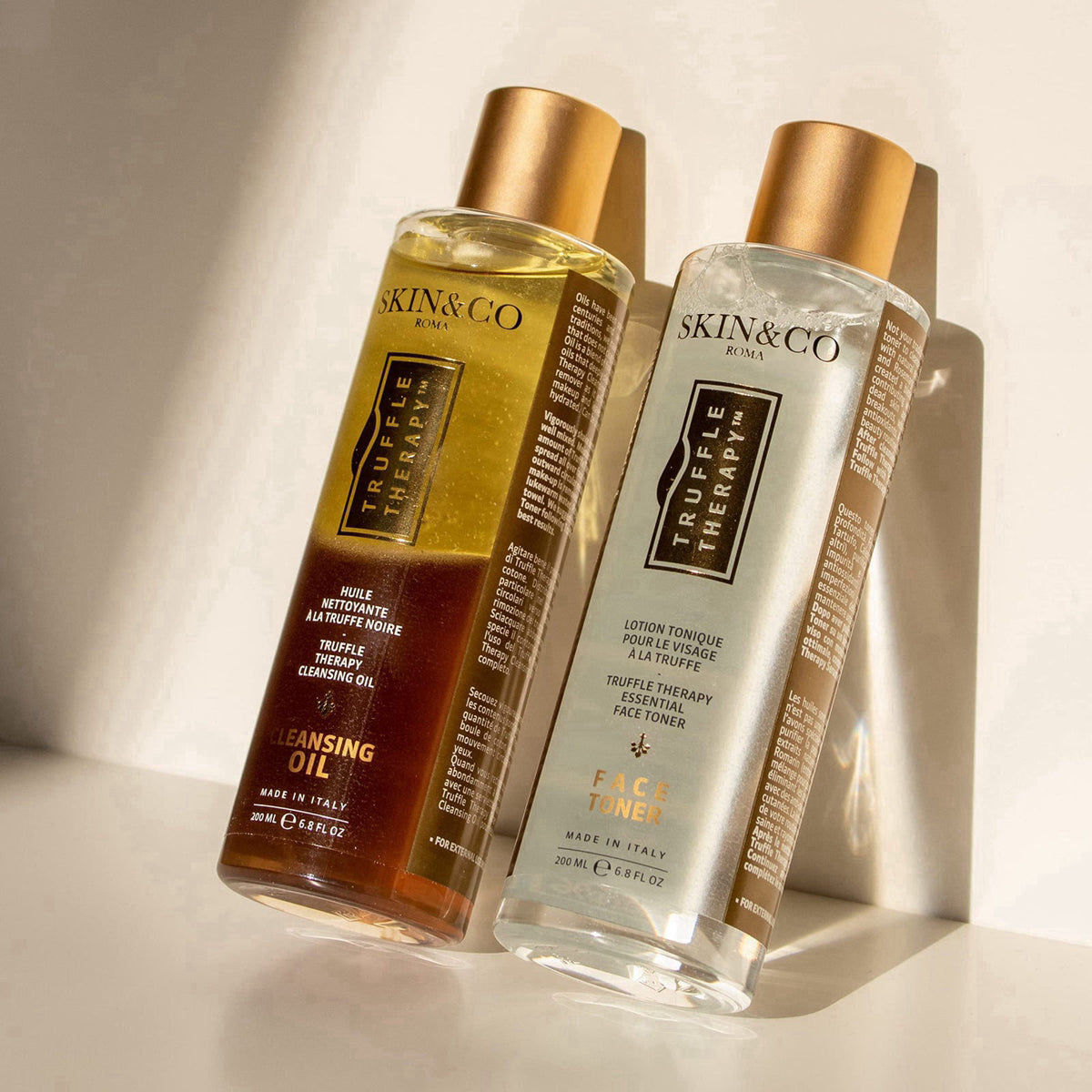 SKIN&CO Truffle Therapy Love at First Swipe | 2-Pc Skincare Kit with Face Toner & Cleansing Oil | Hydrating, Makeup-Remo