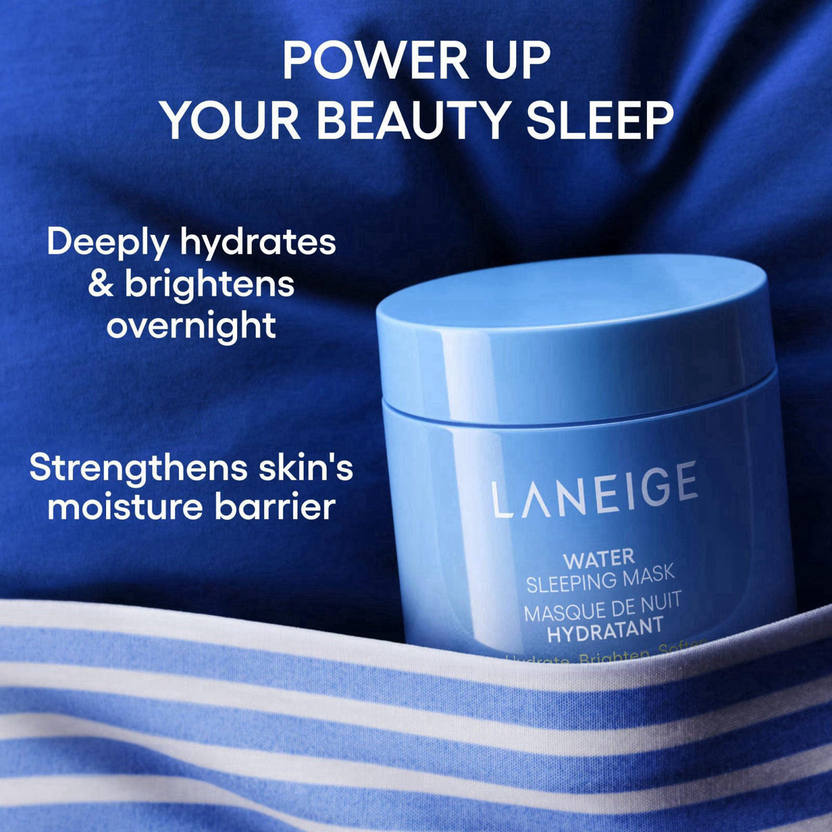 Water Sleeping Mask: Hydrating Korean Overnight Face Mask with Hyaluronic Acid Blend & Niacinamide, for Deep Hydration, 