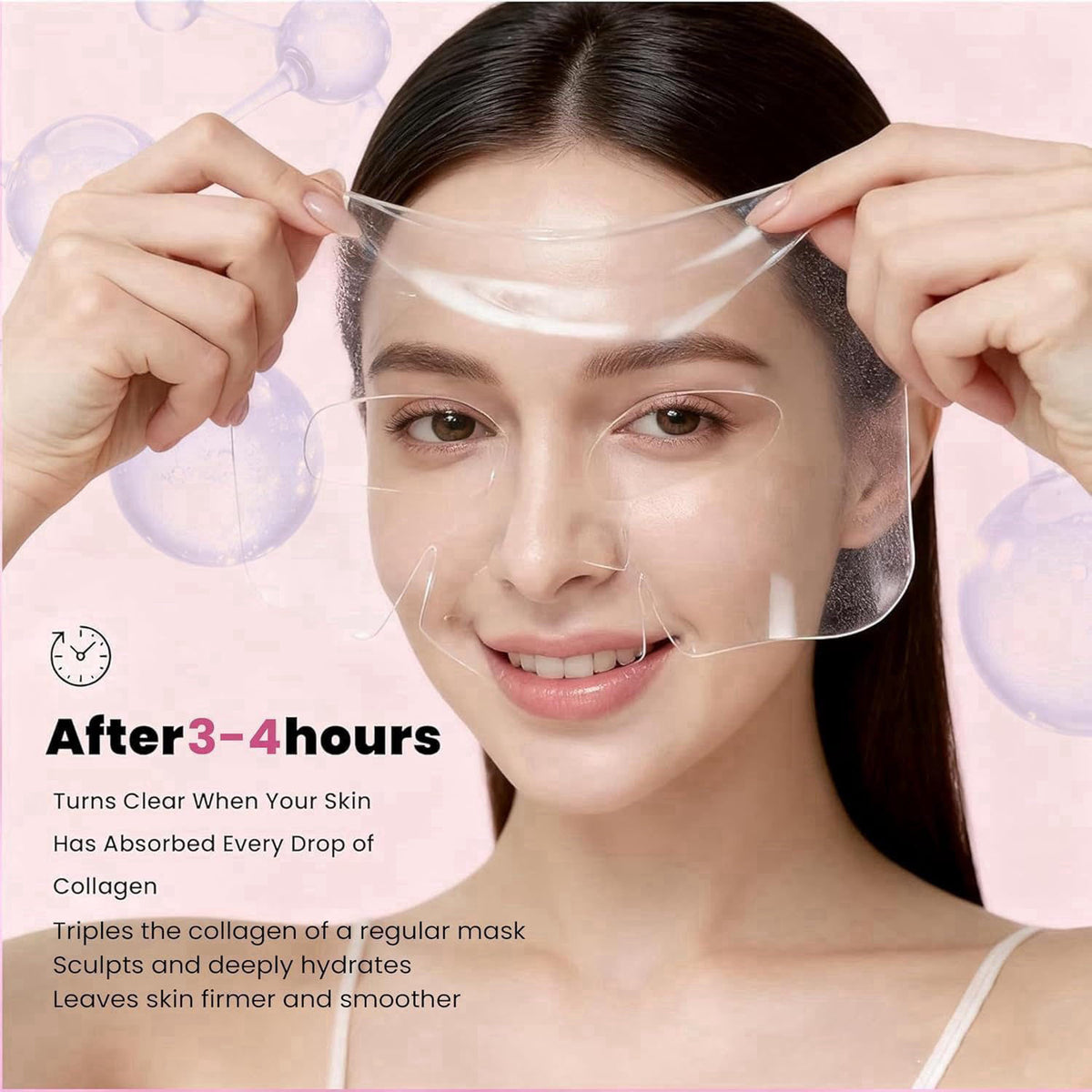 MIXAROLA Collagen Glow Up Mask 2.0, Bio Collagen Face Mask for Firming Skin – alternate angle