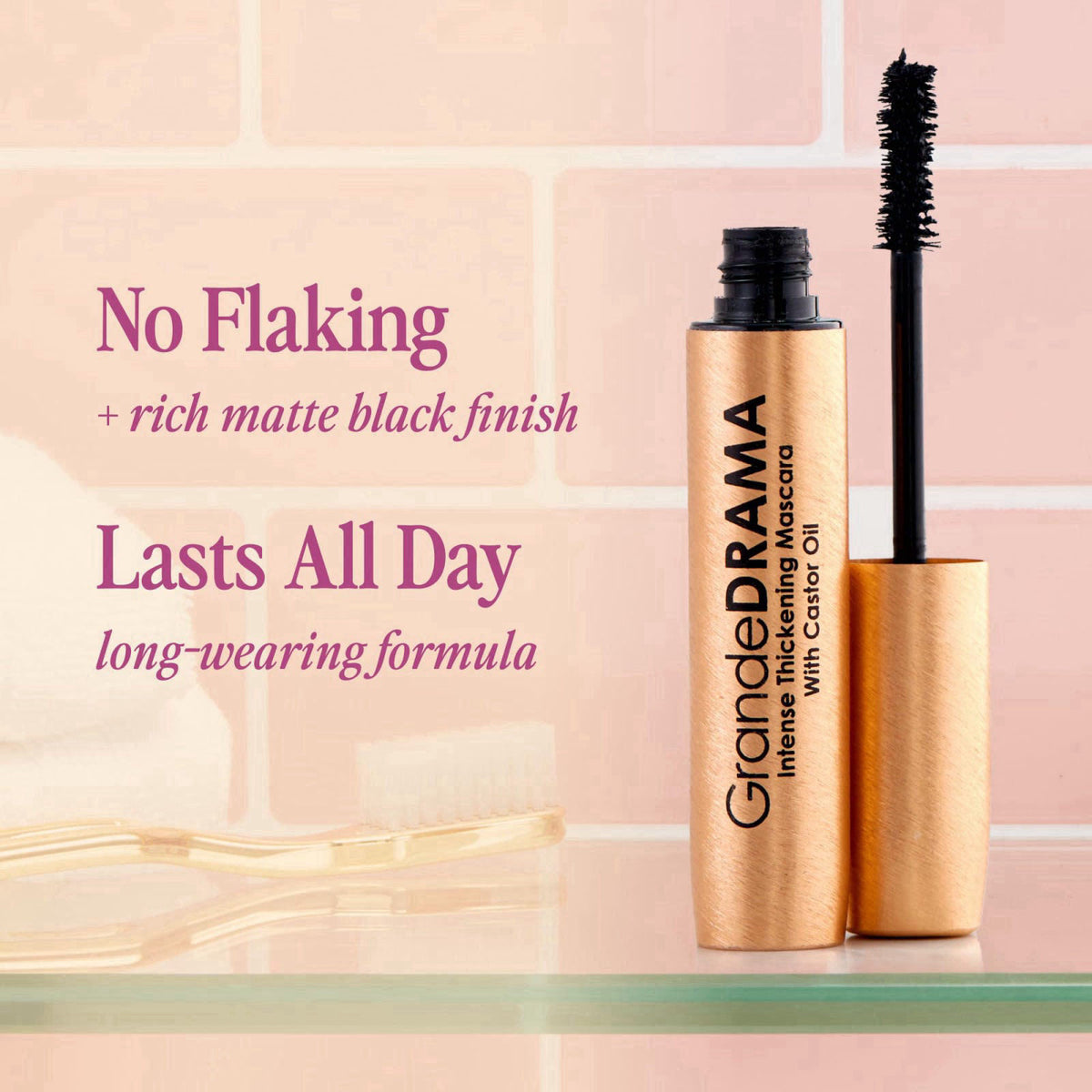 Grande Cosmetics GrandeDRAMA Intense Thickening Mascara, Black, 0.32 oz – full view