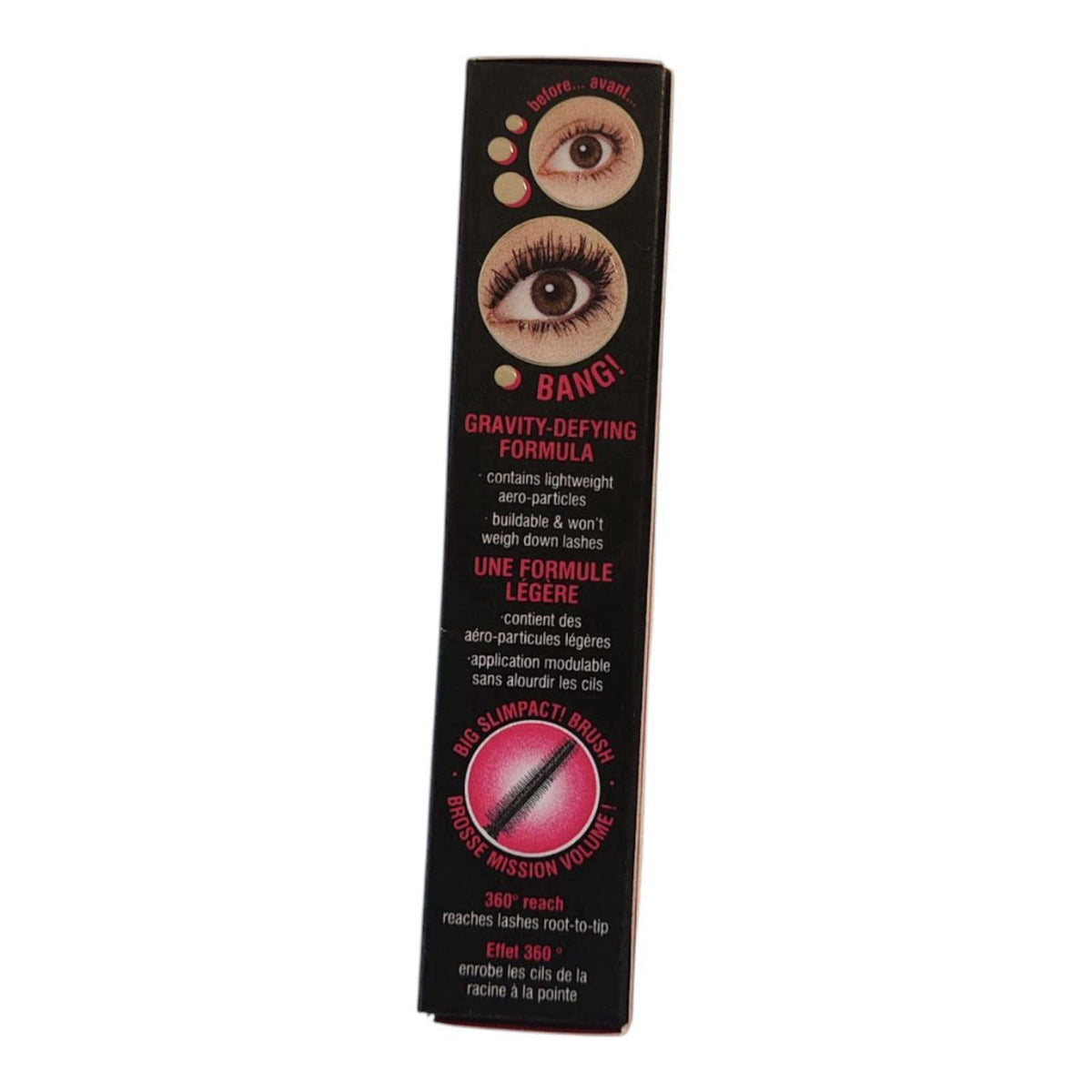 Benefit Bad Gal Bang Volumizing Mascara, Regular Size, 0.3 Fl Oz, Black – packaging and label