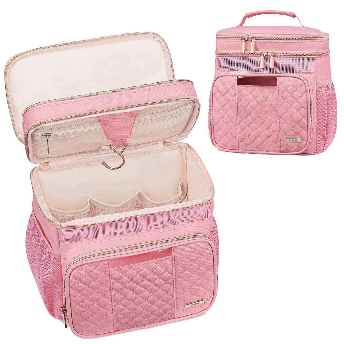 Tealari Large Toiletry Bag for Women Men,Bathroom Bag,Water Resistant Shower Bag,Makeup Bag,Portable Shower Caddy for Co