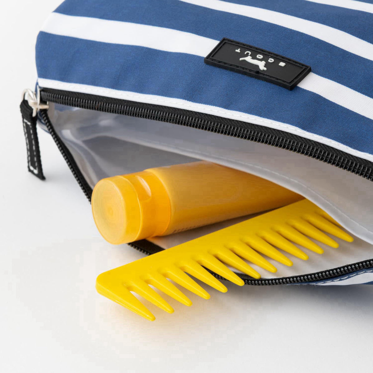 SCOUT Packin' Heat Toiletry Bag - Travel Makeup Bag Women - Nantucket Navy – alternate angle