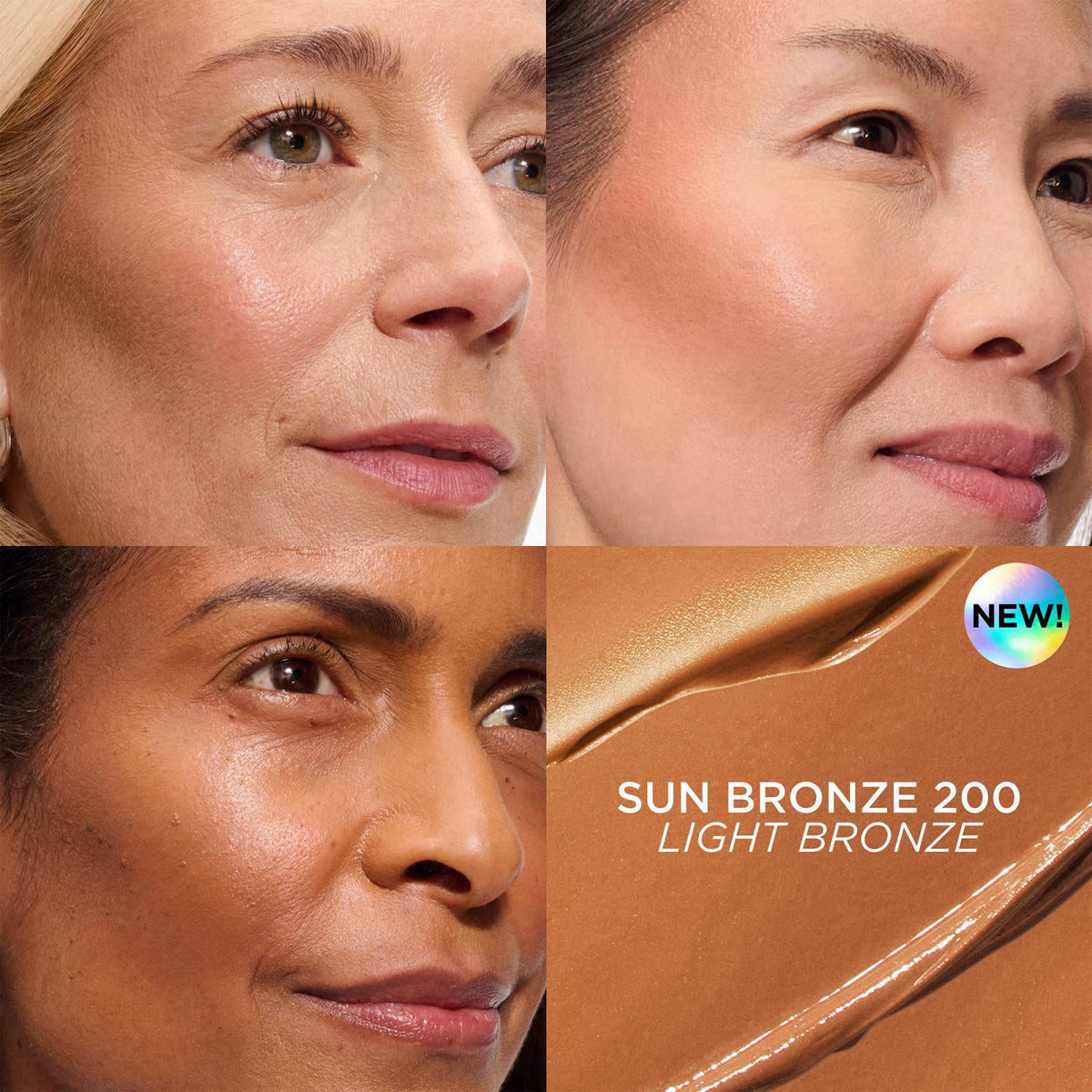 IT Cosmetics Do It All Serum Color Balm - Sun-kissed Cream Blush + Bronzer – close-up detail in Sun Bronze 200 (light br