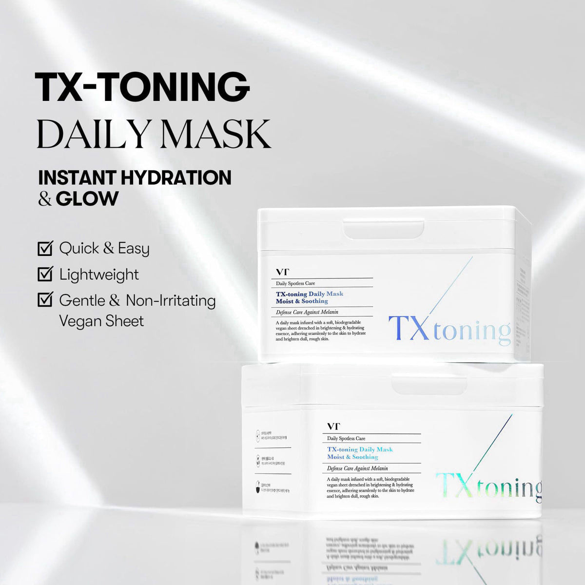 VT COSMETICS TX Toning Daily Mask 30 Sheets – close-up detail
