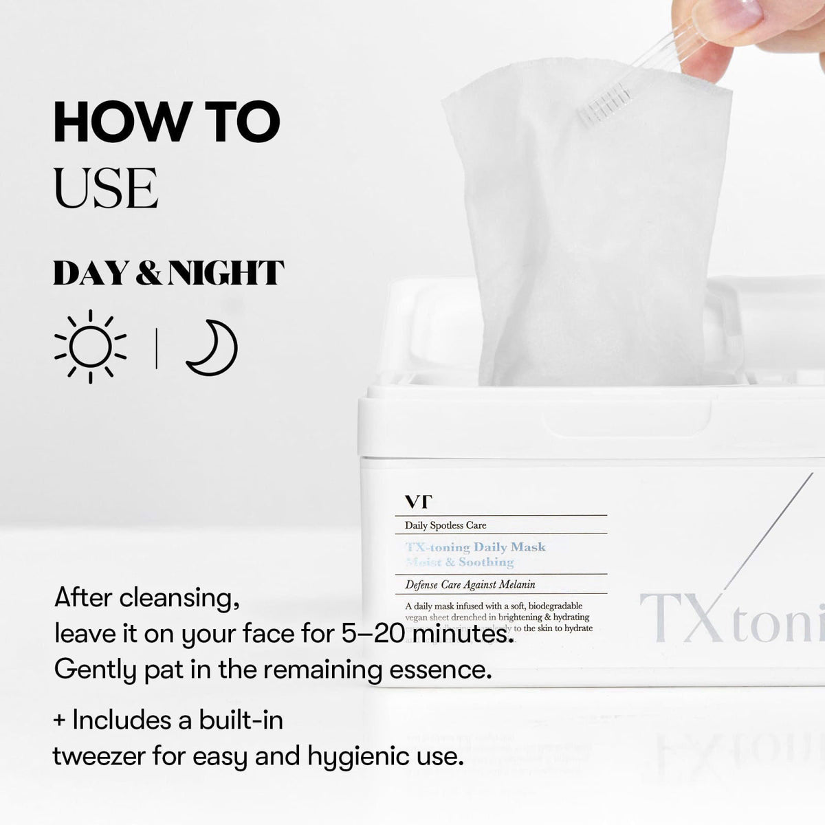 VT COSMETICS TX Toning Daily Mask 30 Sheets – alternate angle