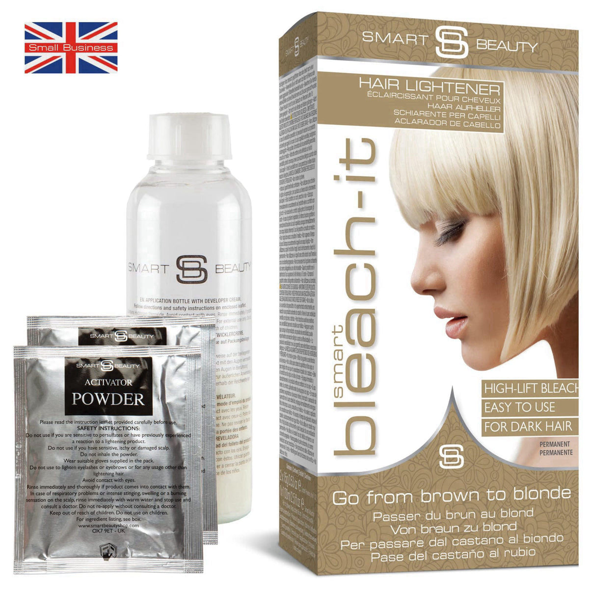 Smart Beauty Blonde Bleach-It, The Ultimate Lightener for Dark Hair, Perfect for Highlighting and Vibrant Pastel Colour,