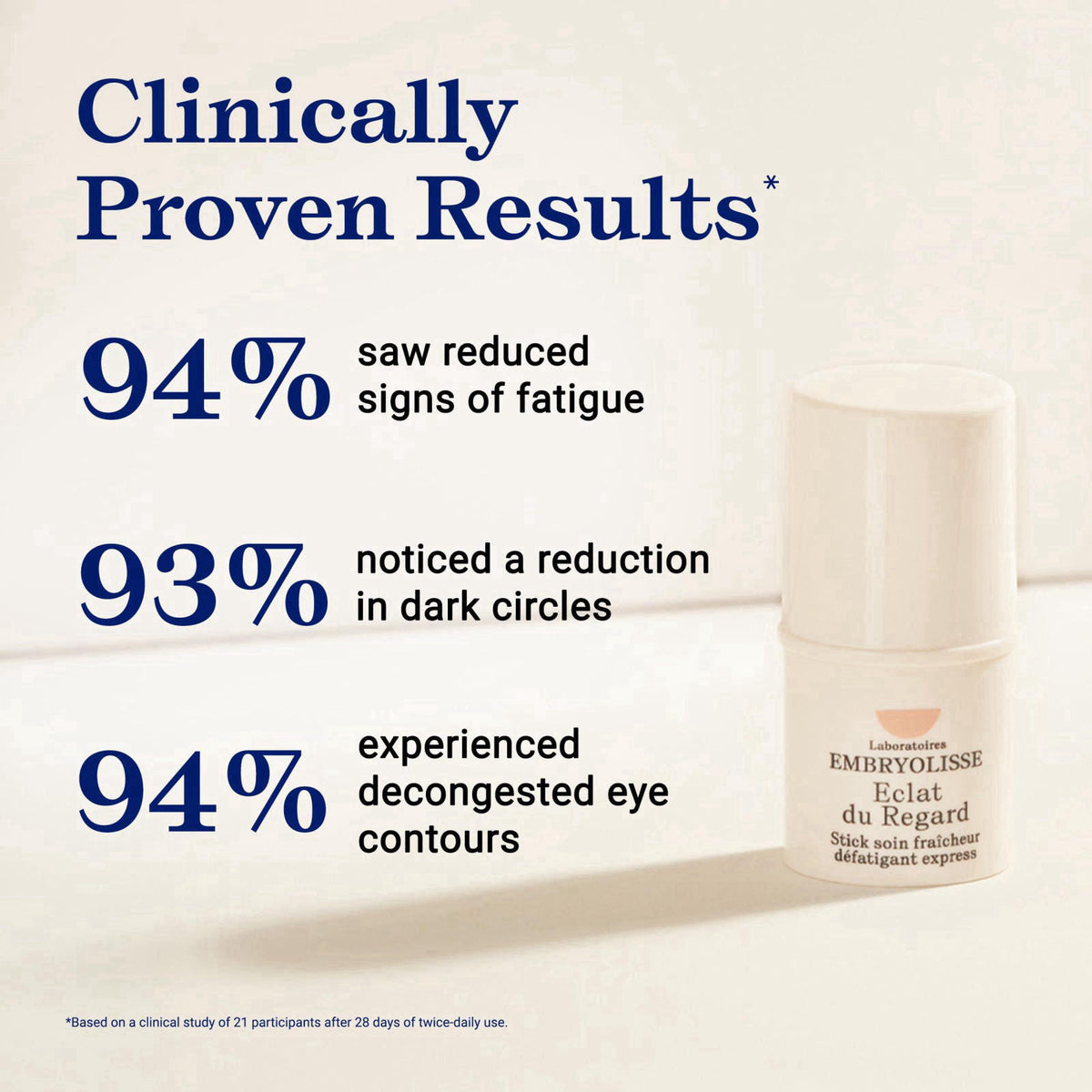 Embryolisse Radiant Eye Stick for Dark Circles & Puffiness, 0.15 Oz – full view