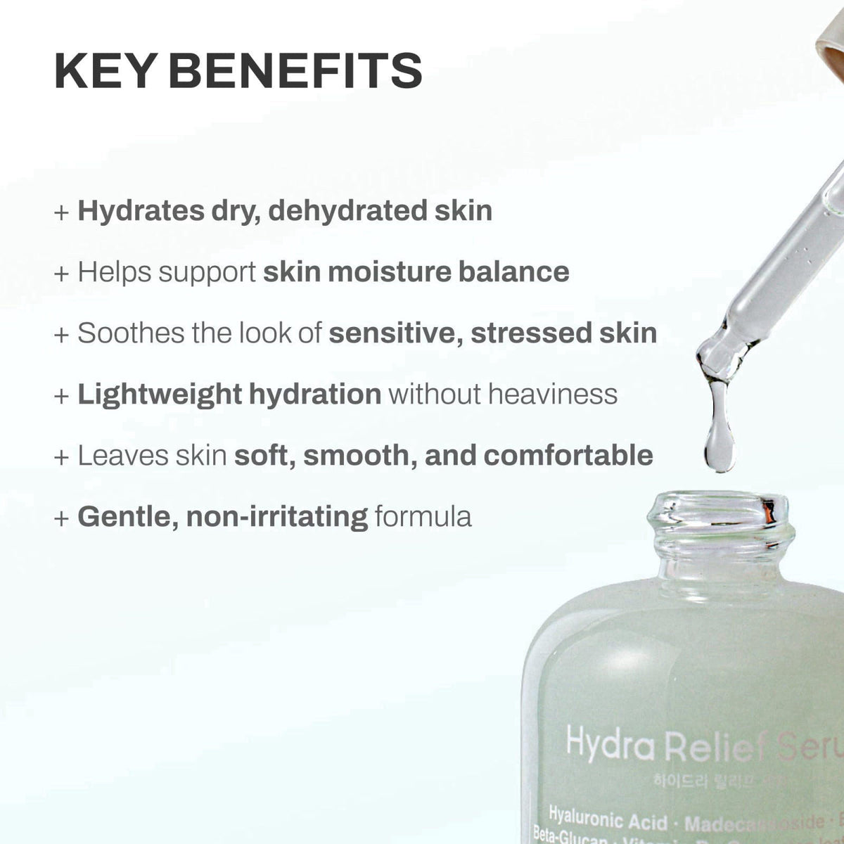 Aeluri Formula Hydra Relief Serum Soothing Hydrating Face Serum With Hyaluronic Acid And Panthenol For Sensitive Oily De