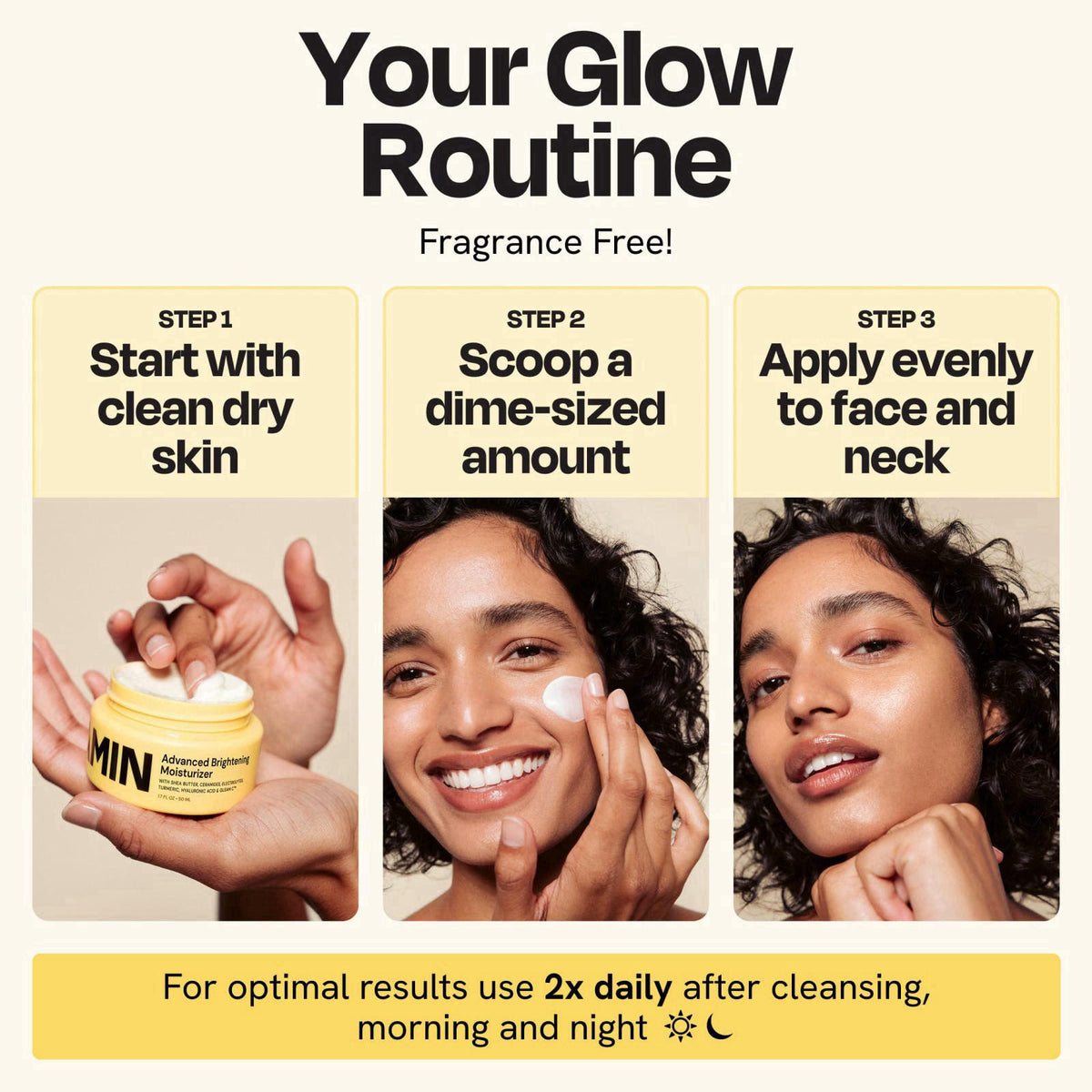 Gleamin – Face Moisturizers on display