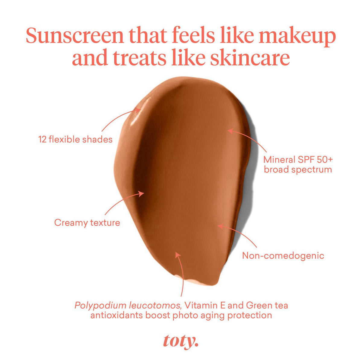 toty. Toty by Sofia Vergara - lumina CC Cream SPF 50+, 100% Mineral Color Correcting Cream - Medium Coverage Foundation 