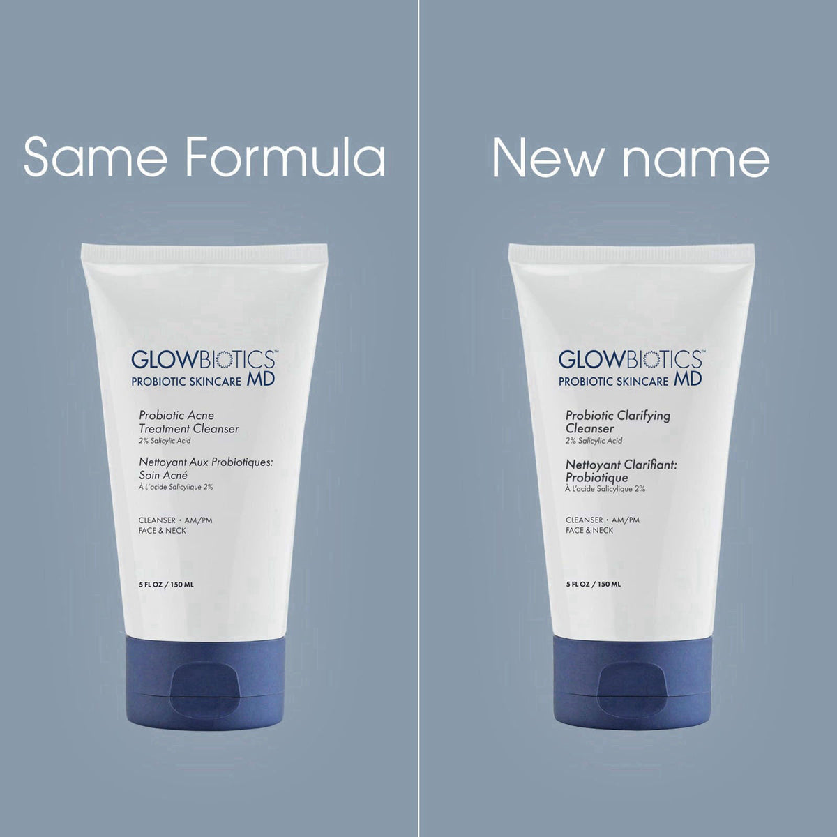 Glowbiotics Probiotic Clarifying Cleanser - 2% Salicylic Acid (BHA) & Peptides - 5 oz - Gentle Foaming Face Wash – alter