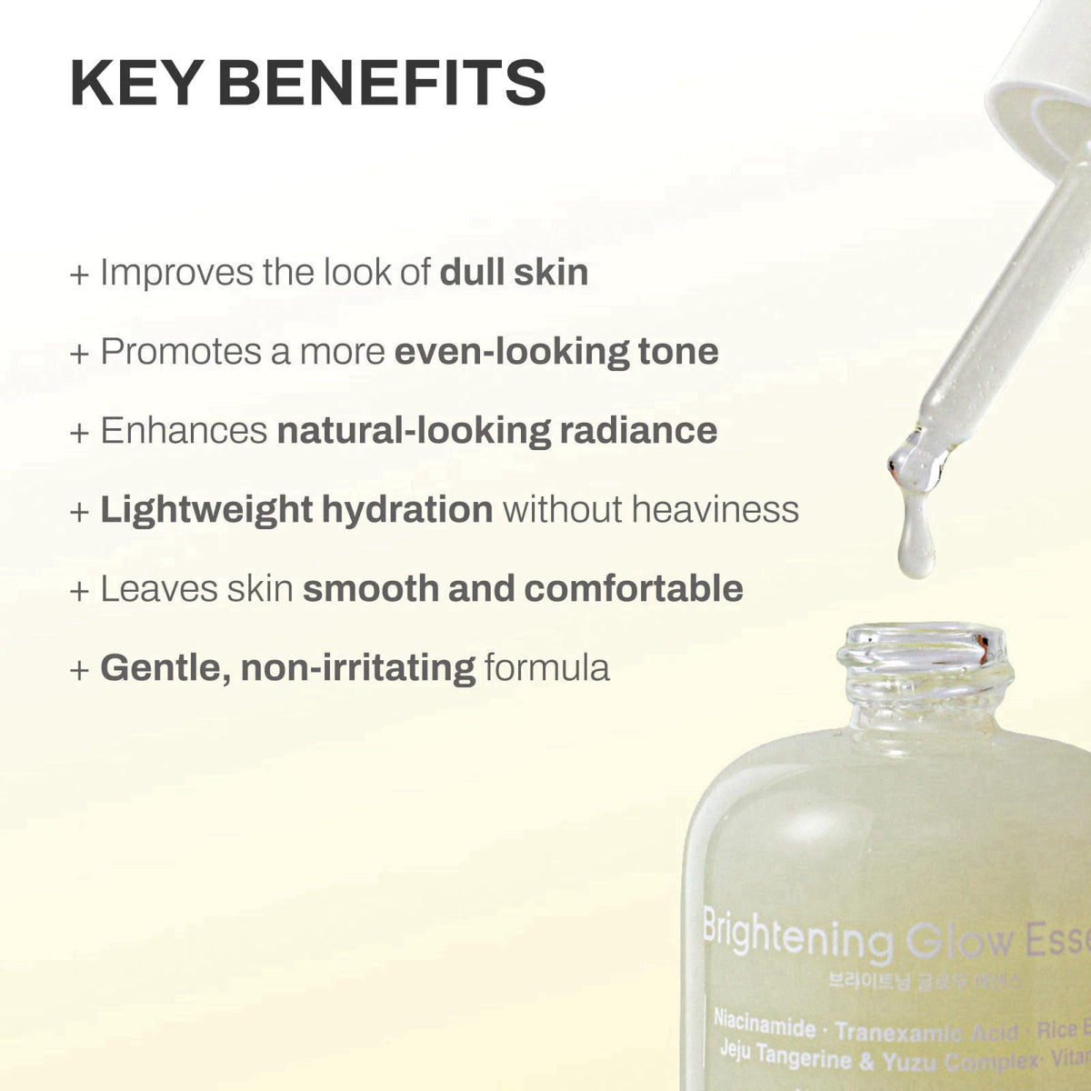 Aeluri Formula Brightening Glow Essence - Lightweight K Beauty Essence with Niacinamide, Tranexamic Acid, Glutathione, C