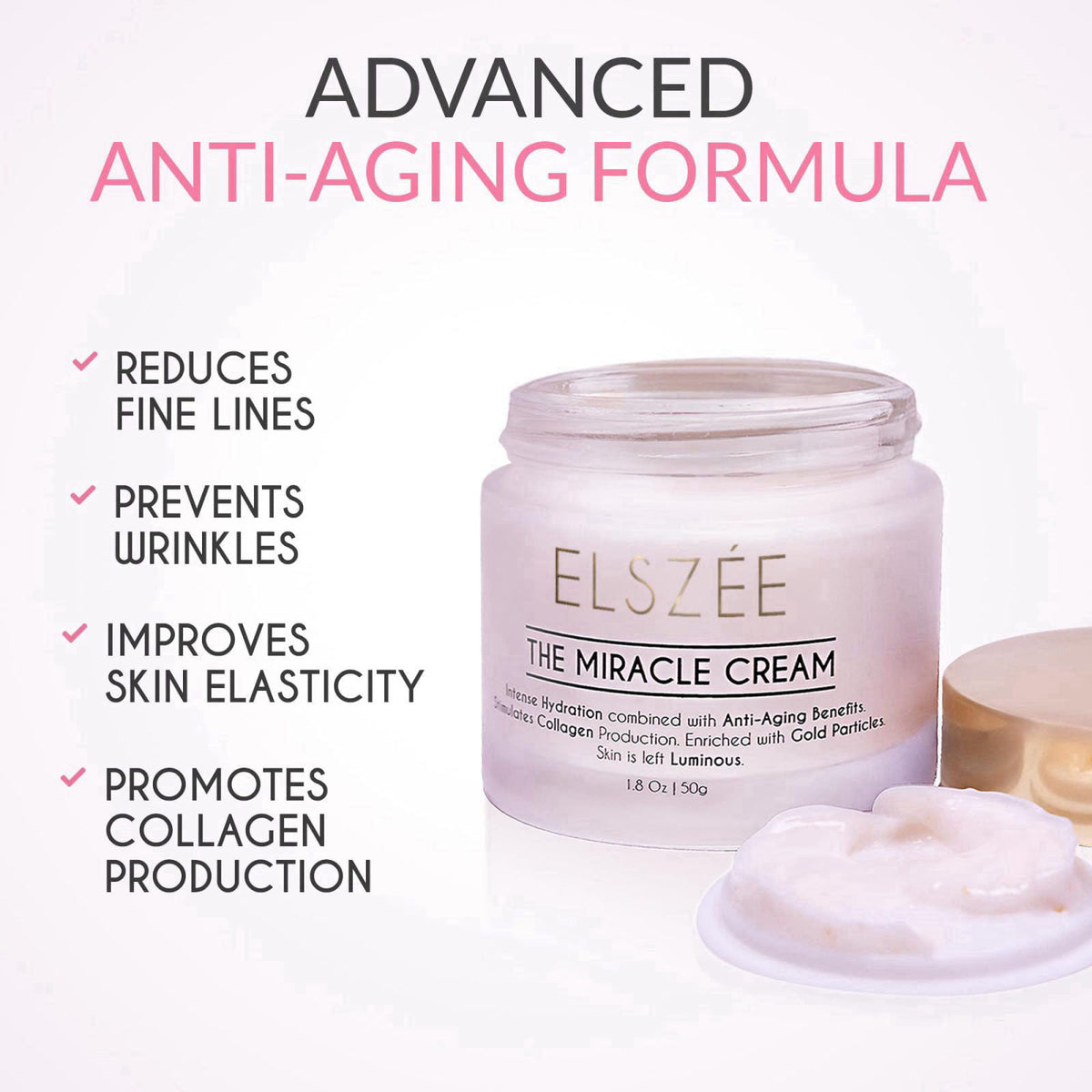 ELSZEE ELSZÉE The Miracle Cream - Anti-Aging Face & Neck Cream with Gold Particles | Intense Hydration & Wrinkle Repair 