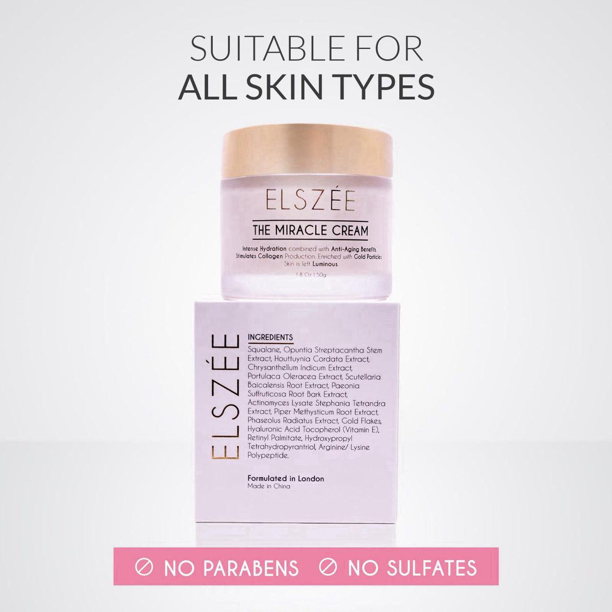 ELSZEE ELSZÉE The Miracle Cream - Anti-Aging Face & Neck Cream with Gold Particles | Intense Hydration & Wrinkle Repair 