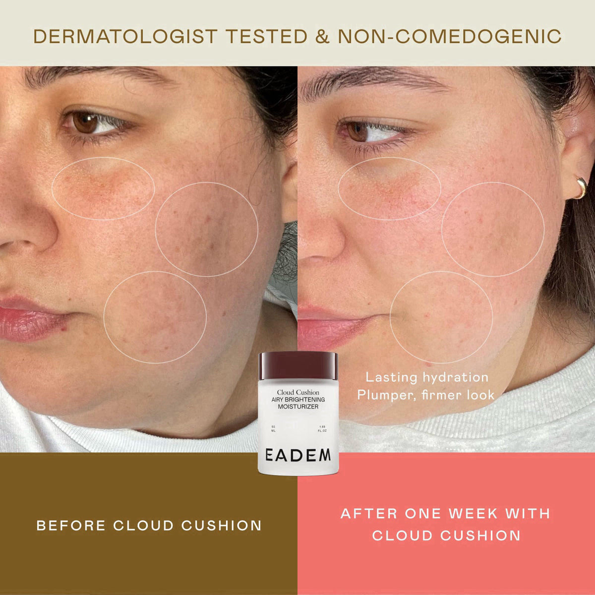 EADEM Face Moisturizer Barrier Repair Cream for Women, Cloud Cushion – packaging and label