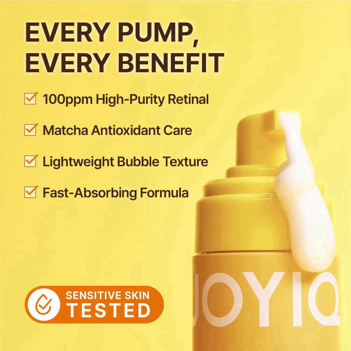 JOYIQ Retinal Matcha Bubble Serum, Face&Body Serum, 5.25 fl.oz – full view