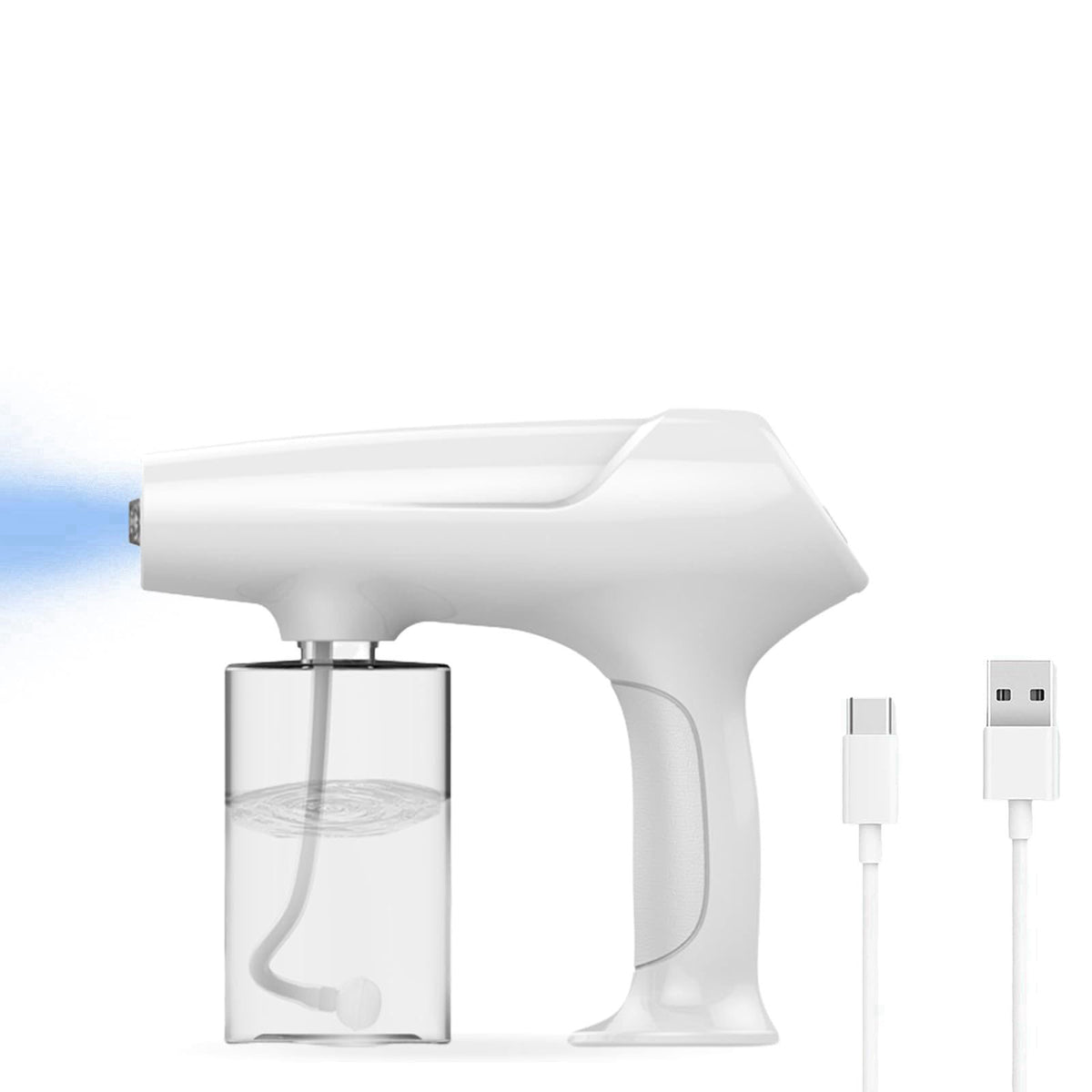 Hovinke Barber Spray Bottle with Blue Light, Rechargeable Electrostatic Atomizer Sprayer, Nano Mist Sprayer for Stylist,
