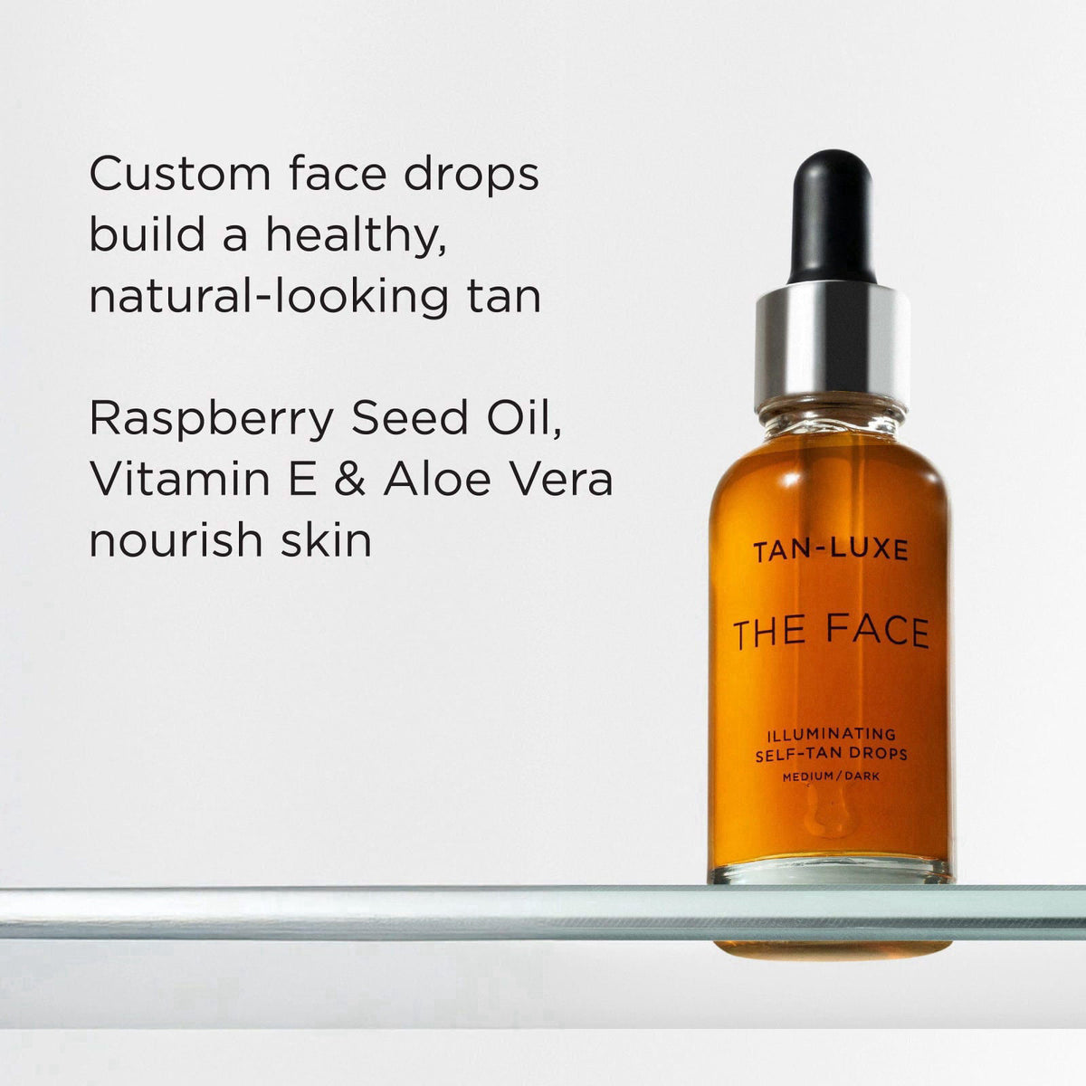 TAN-LUXE The Face - Illuminating Self-Tan Drops to Create Your Own Self Tanner, Cruelty & Toxin Free – full view
