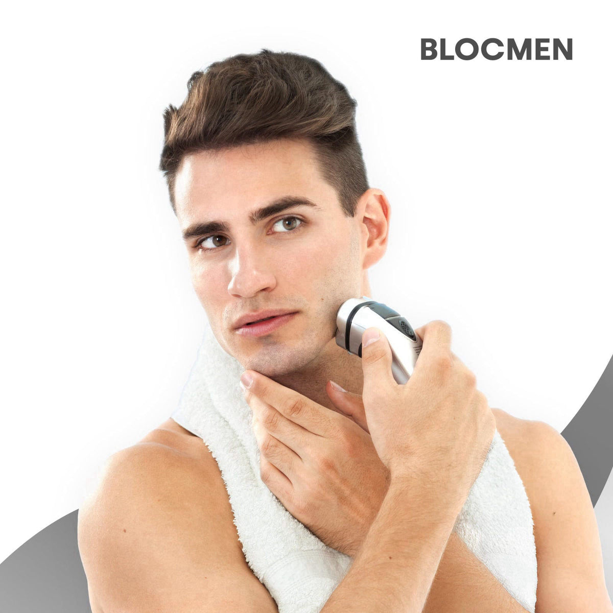 Blocmen Derma Pre Shave Powder Stick – back view and specifications