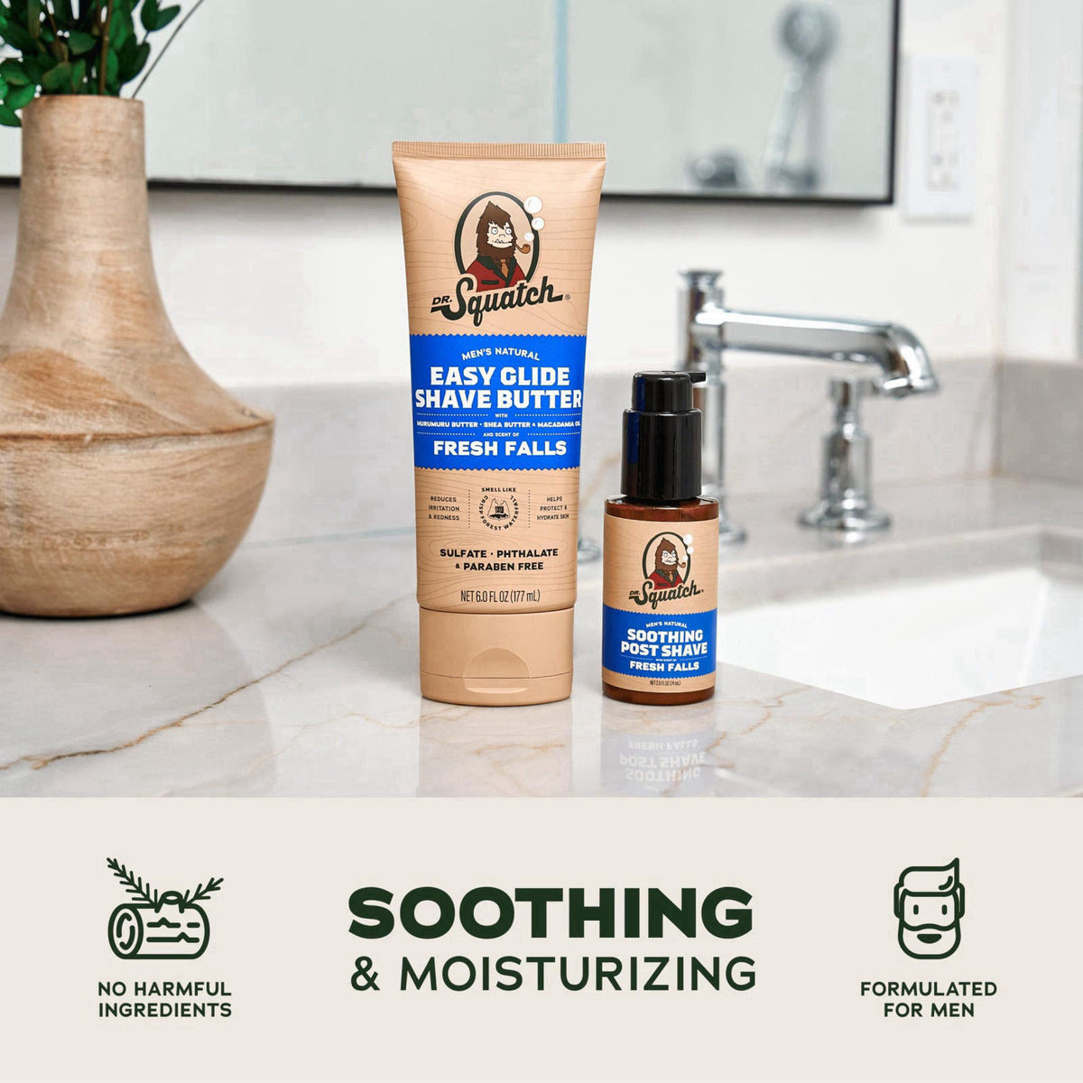 Dr. Squatch Natural Post Shave and Shave Butter for Men (2-Pack) – full view