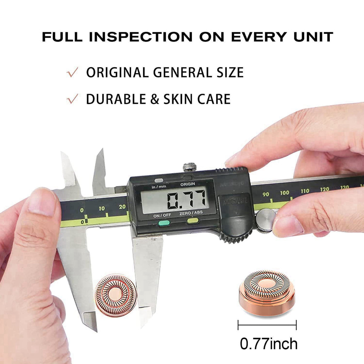 tuokiy Replacement Heads for Flawless Gen 2, Double Ring, 6-Pack – alternate angle