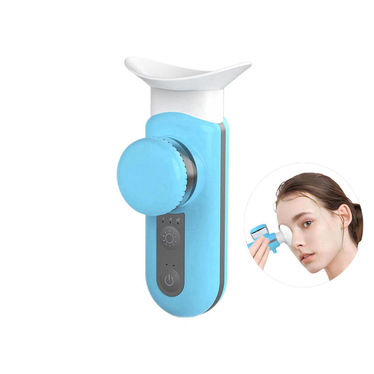 LIZICH Heated Nano Eye Mist Sprayer,Portable Eye Mister with Warm Compress Moist Heat for Relief Dry Eyes and Stye,Eye D