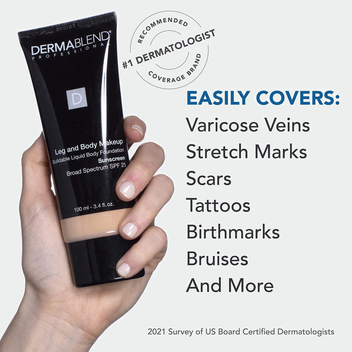 Dermablend Leg & Body Makeup Foundation SPF 25, 35C, 3.4 fl oz – alternate angle