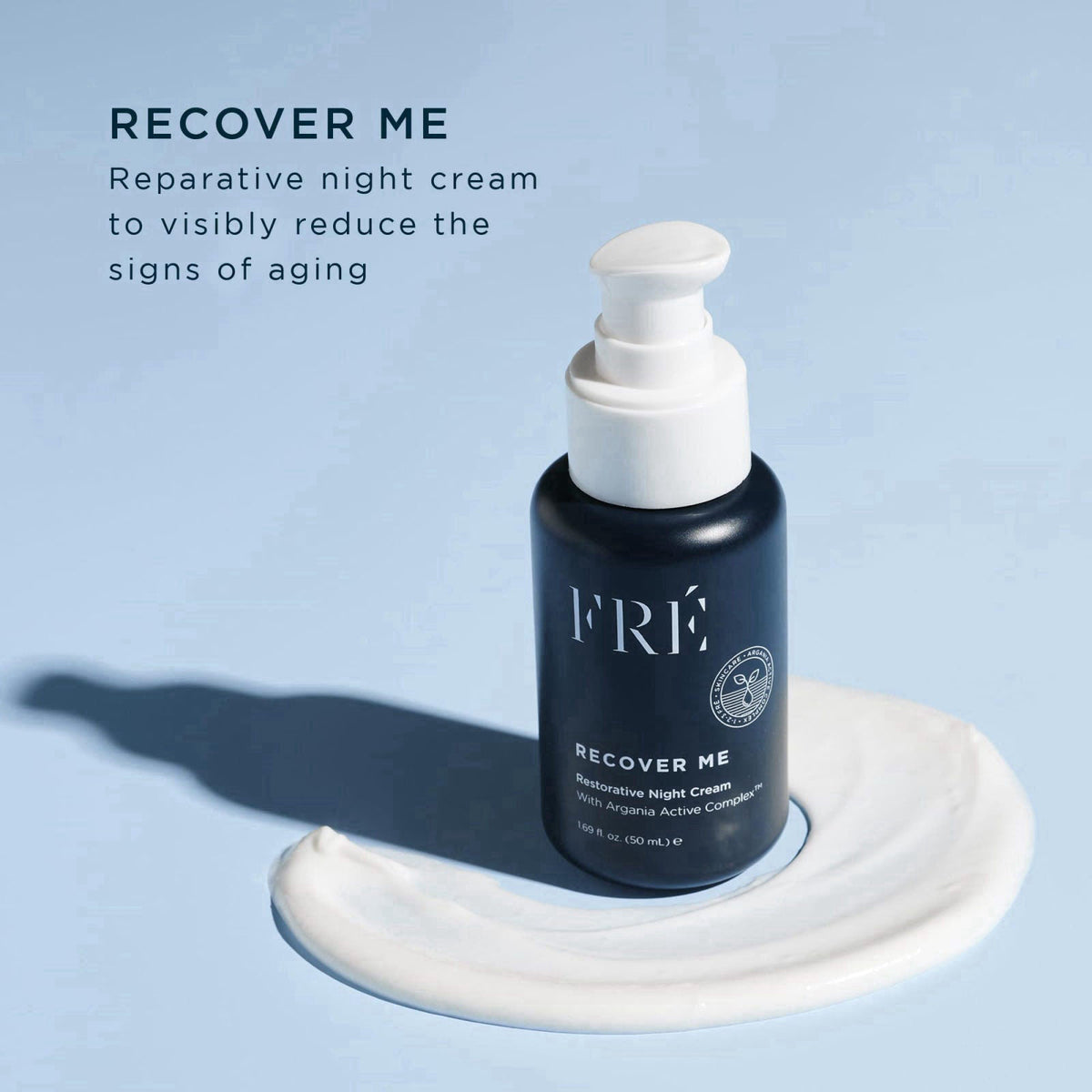 FR&Eacute; FRÉ RECOVER ME Reparative Night Cream | Rich Overnight Facial Moisturizer – packaging and label