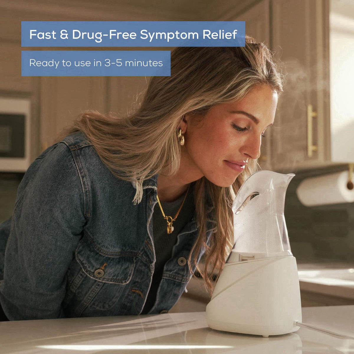 Beurer SI30 Steam Inhaler for Sinus Congestion & Allergies, Drug-Free, Quick 3-5 Minute Setup, Ultra-Quiet, Face Steamer