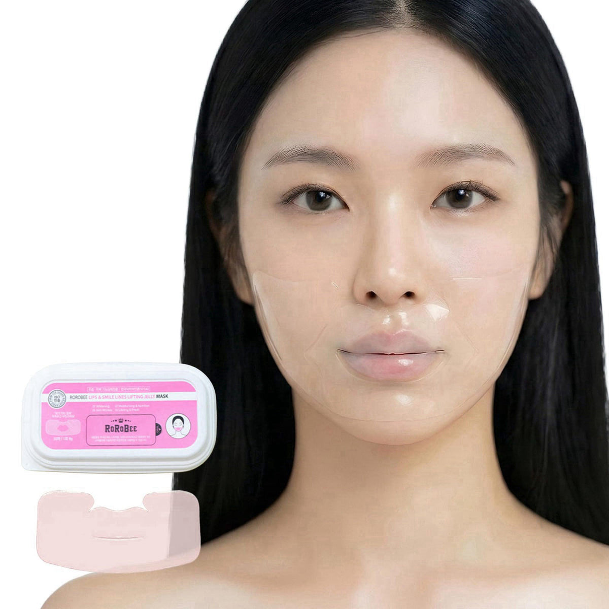 LOLOSKINNY Hydrogel Smile Line Patches - Lip Wrinkle Pads for Daily Korean Skin Care Routine - Anti-Aging Face Firming M