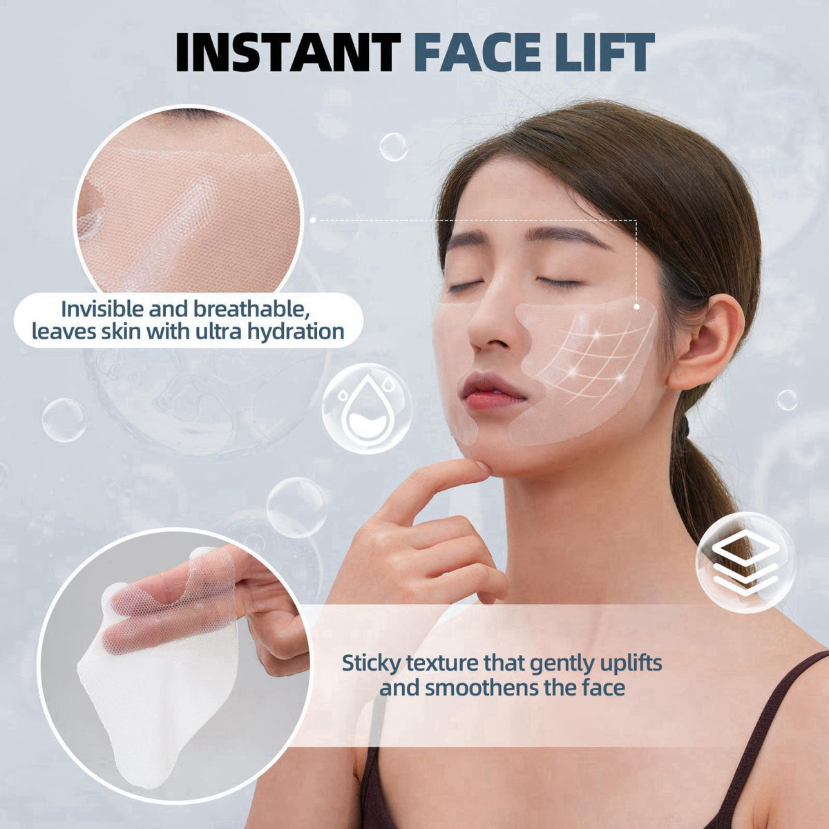 HYDROSMOOTH Smile Line Patches (12 pcs), Nasolabial Folds & Laugh Line Patches, Mouth Wrinkle Mask & Smoothing Patches, 
