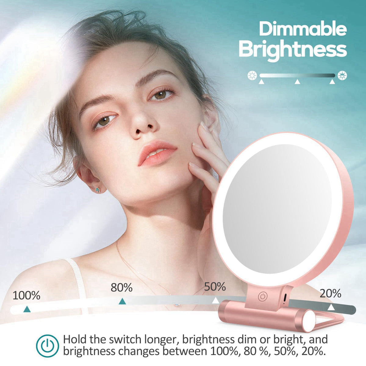B Beauty Planet Magnifying Mirror with Light 30X, Double-Sided 1X/30X Magnifying Makeup Mirror with Tweezer, 2000mAh 3 C