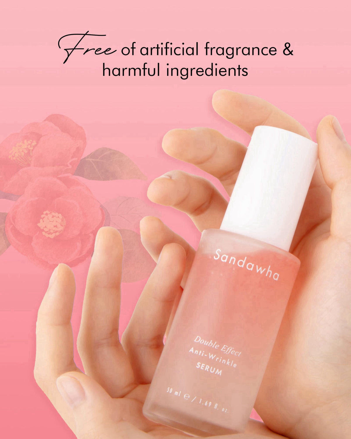 SKINCURE Sandawha Double Effect Anti-Wrinkle Serum with Camellia Extract - Korean Skincare Vegan Camellia Serum for Fine